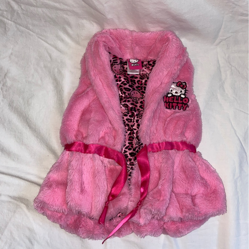 Hello kitty pink fuzzy vest